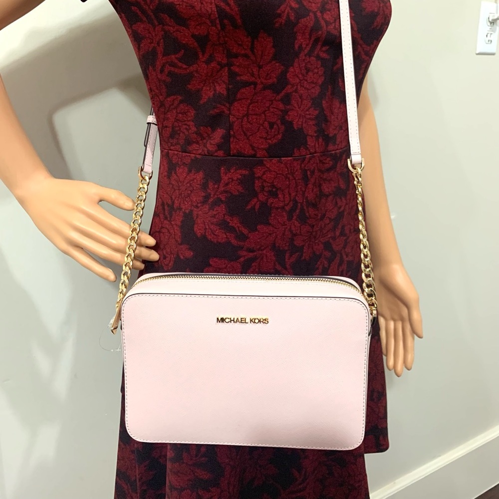 Michael Kors LG EW Crossbody in POWDER BLUSH / GOLD TONE HARDWARE